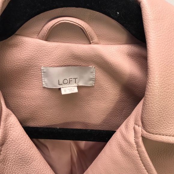 LOFT PINK LEATHER BLAZER - Picture 3 of 6